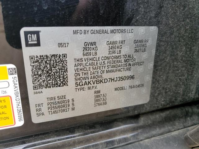 2017 BUICK ENCLAVE - 5GAKVBKD7HJ350996