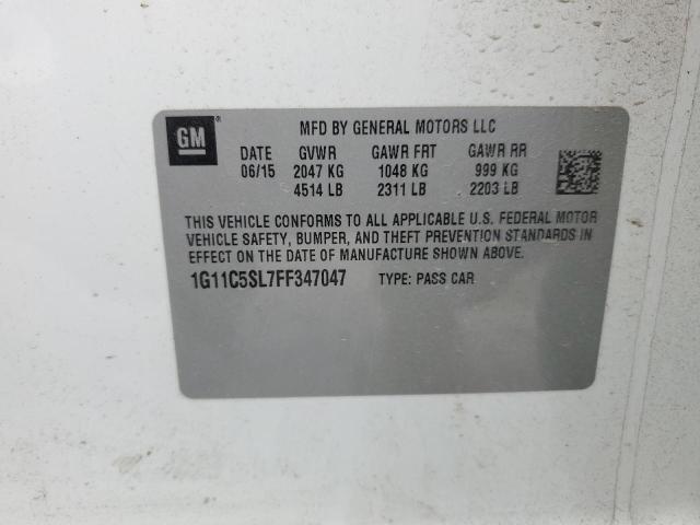 2015 CHEVROLET MALIBU 1LT 1G11C5SL7FF347047