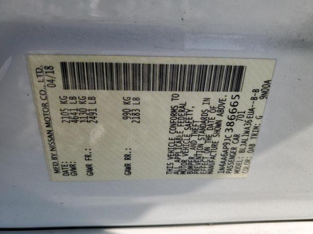 2018 NISSAN MAXIMA 3.5 - 1N4AA6AP9JC386665