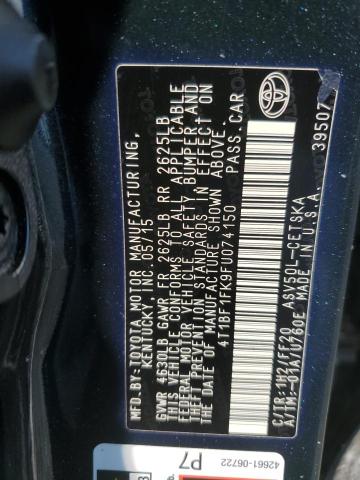 VIN 4T1BF1FK9FU074150 2015 Toyota Camry, LE no.12