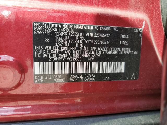 2022 TOYOTA RAV4 LE - 2T3H1RFV1NW219589