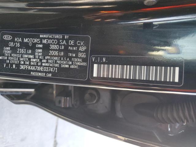 VIN 3KPFK4A7XHE037471 2017 KIA Forte, LX no.13