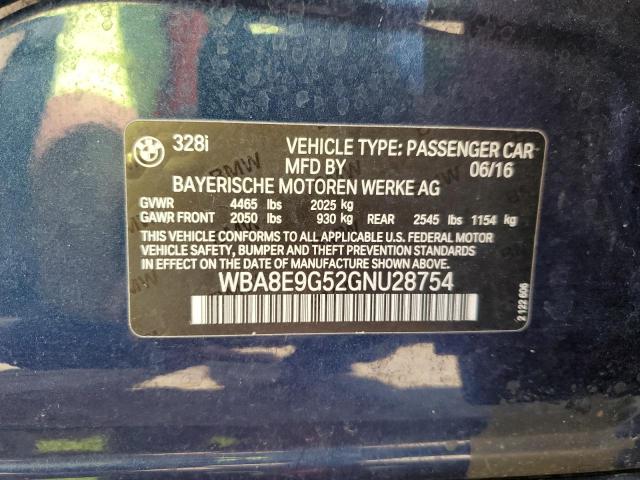 VIN WBA8E9G52GNU28754 2016 BMW 3 Series, 328 I Sulev no.13