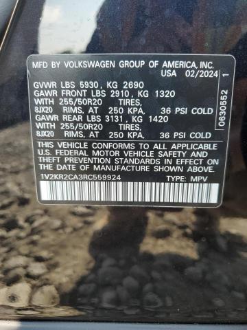 2024 VOLKSWAGEN ATLAS SE - 1V2KR2CA3RC559924
