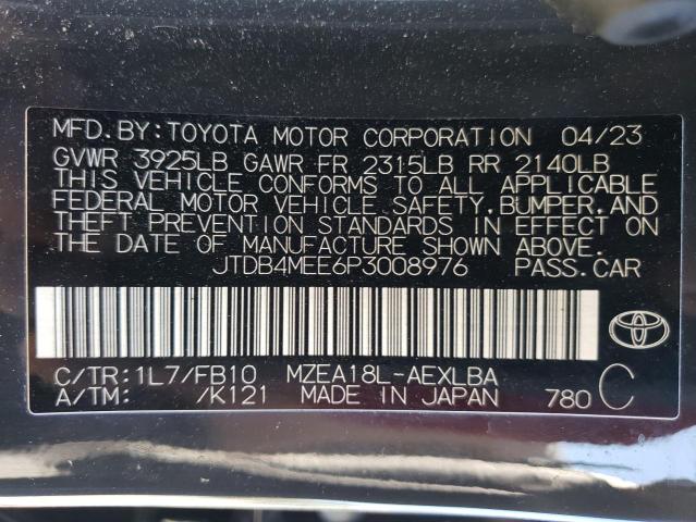2023 TOYOTA COROLLA LE - JTDB4MEE6P3008976