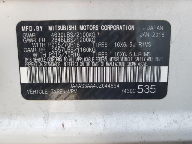 2018 MITSUBISHI ECLIPSE CR - JA4AS3AA4JZ044694