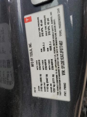 2018 TESLA MODEL 3 - 5YJ3E1EA7JF077487