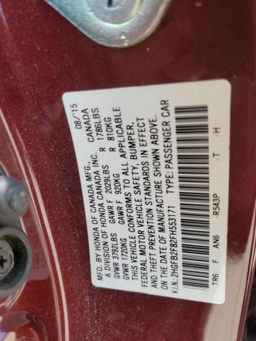 2015 HONDA CIVIC EX - 2HGFB2F82FH553171