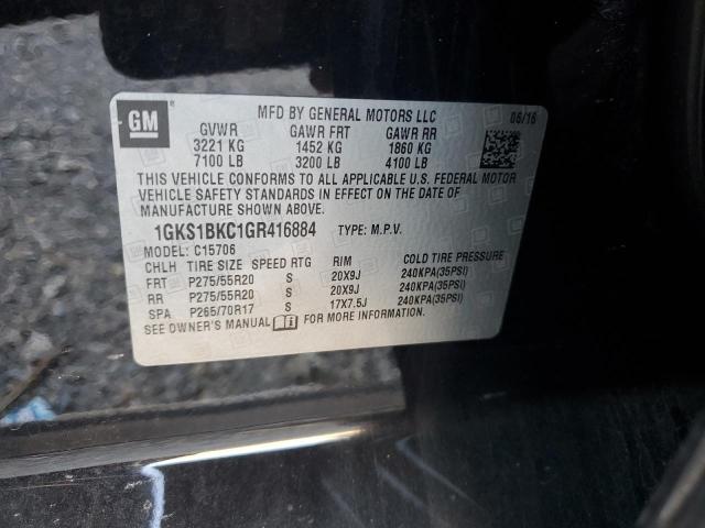 2016 GMC YUKON SLT - 1GKS1BKC1GR416884
