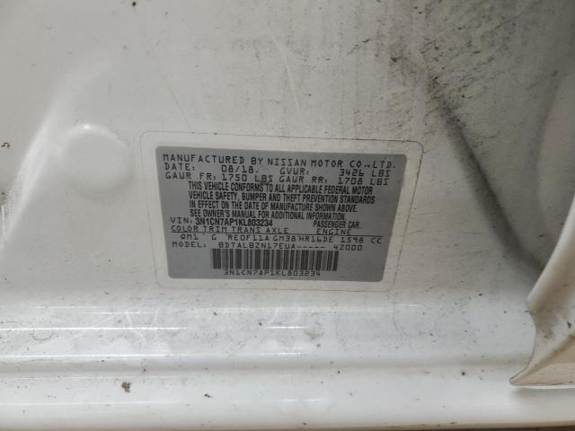 2019 NISSAN VERSA S - 3N1CN7AP1KL803234