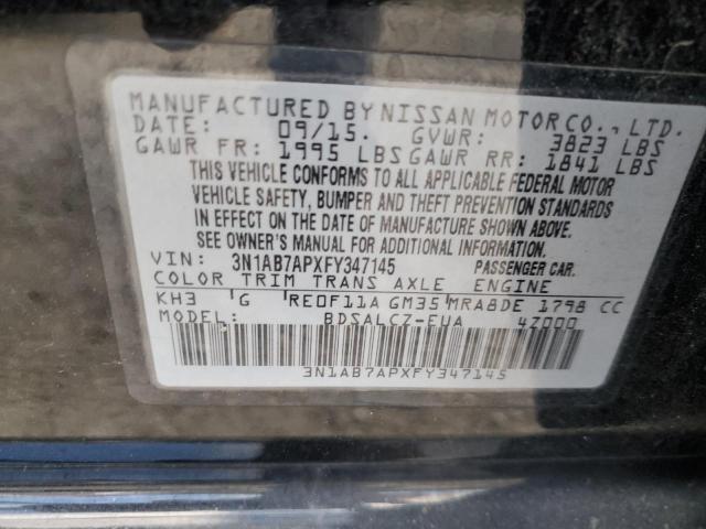 2015 NISSAN SENTRA S - 3N1AB7APXFY347145