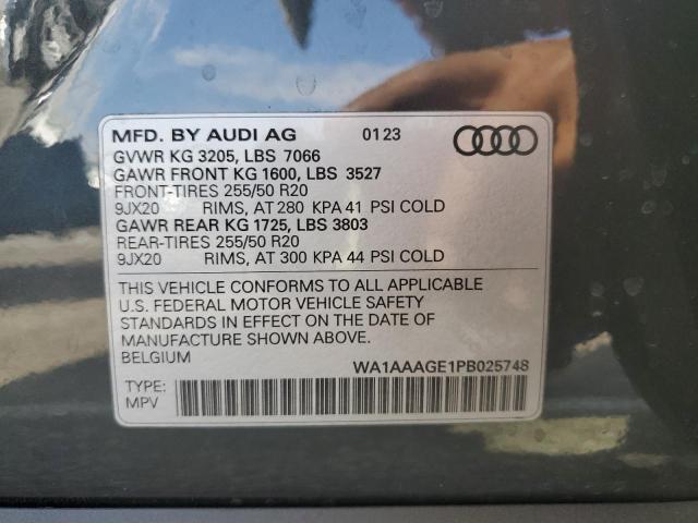 2023 AUDI E-TRON PRE - WA1AAAGE1PB025748