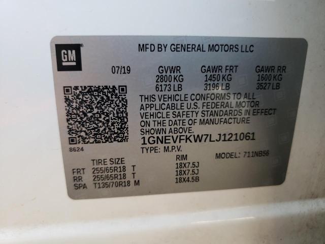 2020 CHEVROLET TRAVERSE L - 1GNEVFKW7LJ121061