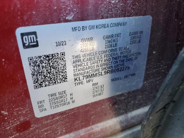 2024 CHEVROLET TRAILBLAZE - KL79MMSL9RB092279