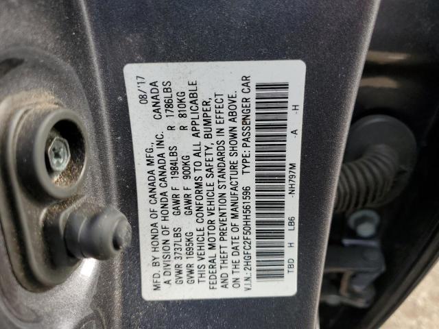 2017 HONDA CIVIC LX - 2HGFC2F50HH561596