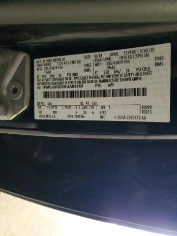 VIN 1FMCU9GD9KUA02965 2019 Ford Escape, SE no.13