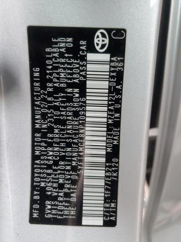 2022 TOYOTA COROLLA XS - 5YFT4MCE8NP109576