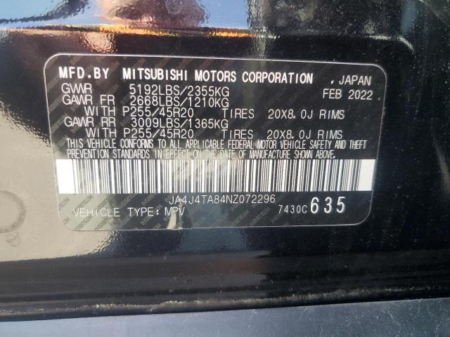 VIN JA4J4TA84NZ072296 2022 Mitsubishi Outlander, ES no.13