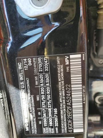 2015 MERCEDES-BENZ GL 350 BLU - 4JGDF2EE2FA524622