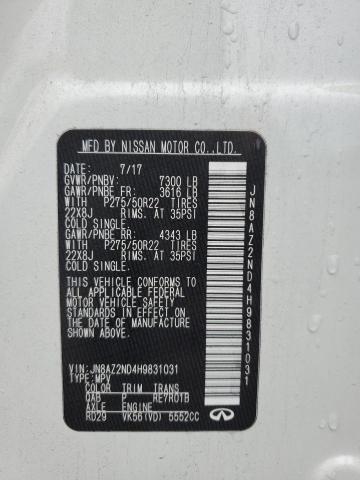 2017 INFINITI QX80 BASE - JN8AZ2ND4H9831031