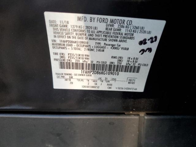 2019 FORD TAURUS SE - 1FAHP2D86KG109010