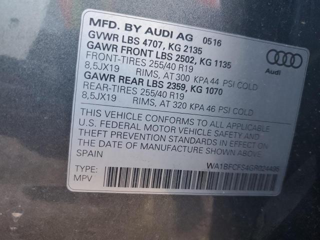 2016 AUDI Q3 PREMIUM - WA1BFCFS4GR024495