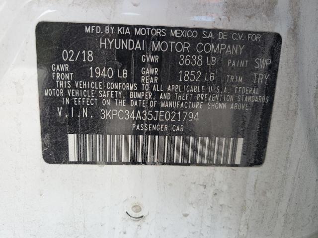2018 HYUNDAI ACCENT LIM - 3KPC34A35JE021794