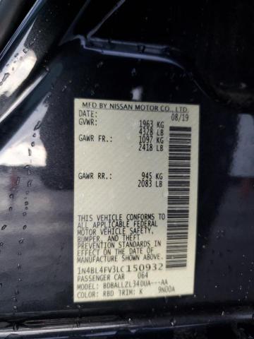 2020 NISSAN ALTIMA PLA - 1N4BL4FV3LC150932