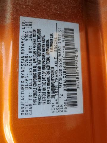 2021 NISSAN SENTRA SR - 3N1AB8DV9MY240908