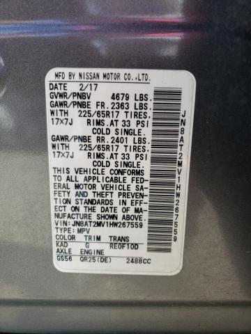 2017 NISSAN ROGUE S - JN8AT2MV1HW267559