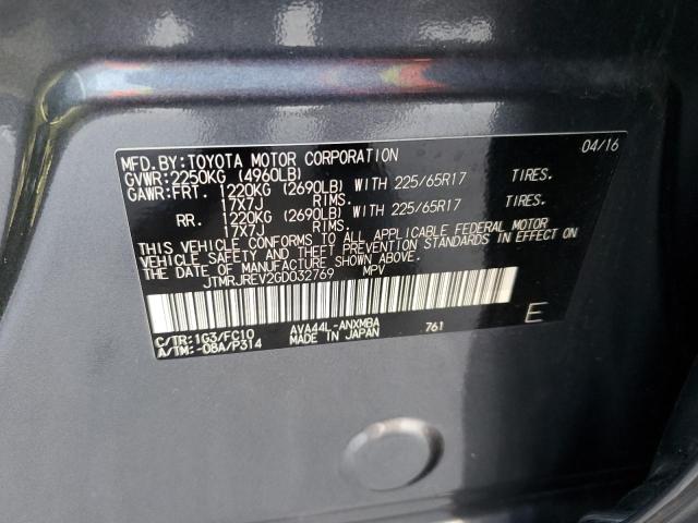 2016 TOYOTA RAV4 HV XL - JTMRJREV2GD032769