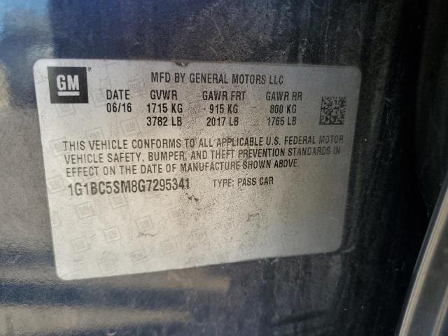 2016 CHEVROLET CRUZE LS - 1G1BC5SM8G7295341