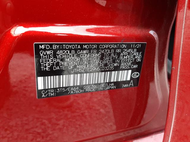 2022 LEXUS IS 350 F S - JTHSZ1E29N5023235
