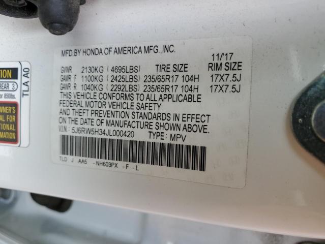 2018 HONDA CR-V LX - 5J6RW5H34JL000420