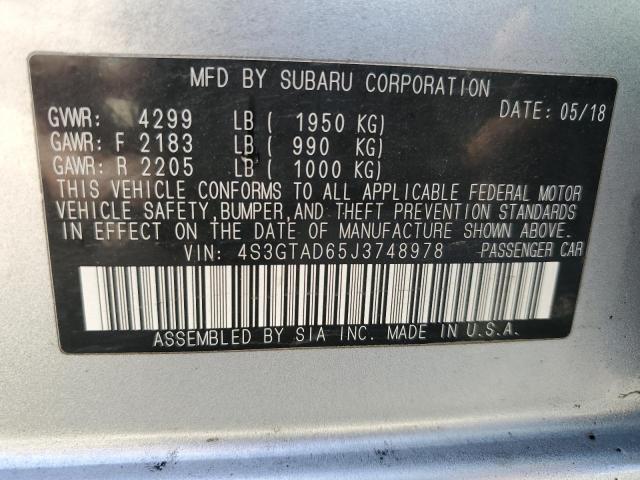 VIN 4S3GTAD65J3748978 2018 Subaru Impreza, Premium... no.12