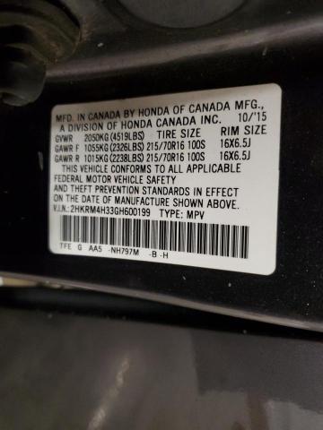 2016 HONDA CR-V LX - 2HKRM4H33GH600199
