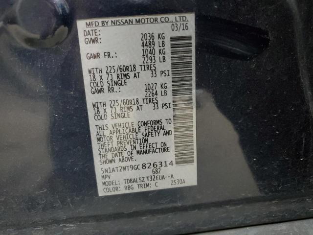 2016 NISSAN ROGUE S - 5N1AT2MT9GC826314