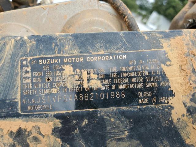 2006 SUZUKI DL650 K JS1VP54A862101988