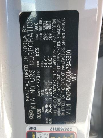 2021 KIA SPORTAGE L - KNDPMCAC6M7843310