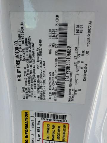 2020 FORD MUSTANG - 1FATP8UH5L5106089