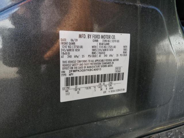 2019 FORD EDGE SE - 2FMPK3G97KBC40013