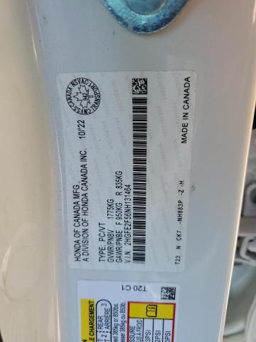 2022 HONDA CIVIC SPOR - 2HGFE2F56NH131464