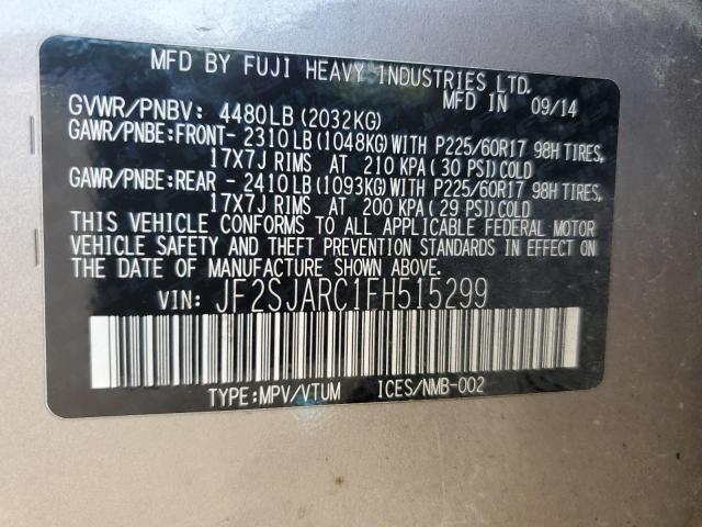 2015 SUBARU FORESTER 2 - JF2SJARC1FH515299