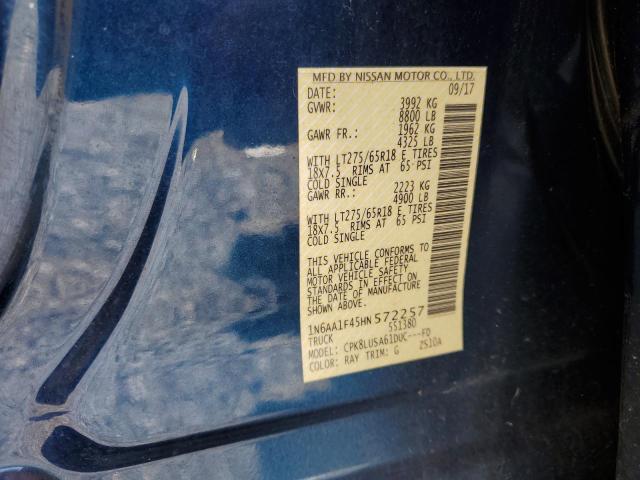 2017 NISSAN TITAN XD S 1N6AA1F45HN572257