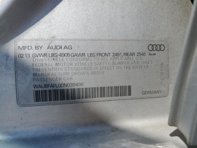 VIN WAUBFAFL0DN039496 2013 Audi A4, Premium no.12