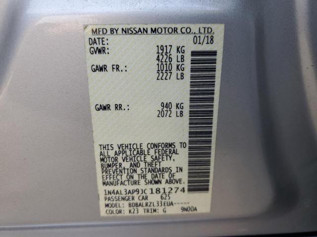 2018 NISSAN ALTIMA 2.5 - 1N4AL3AP9JC181274