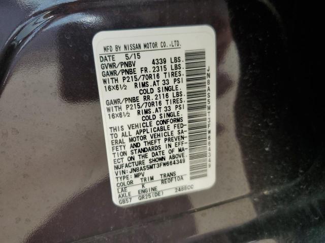 2015 NISSAN ROGUE SELE - JN8AS5MT3FW664349