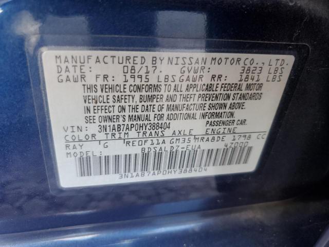 2017 NISSAN SENTRA S - 3N1AB7AP0HY388404