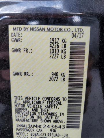 2017 NISSAN ALTIMA 2.5 - 1N4AL3AP4HC243643