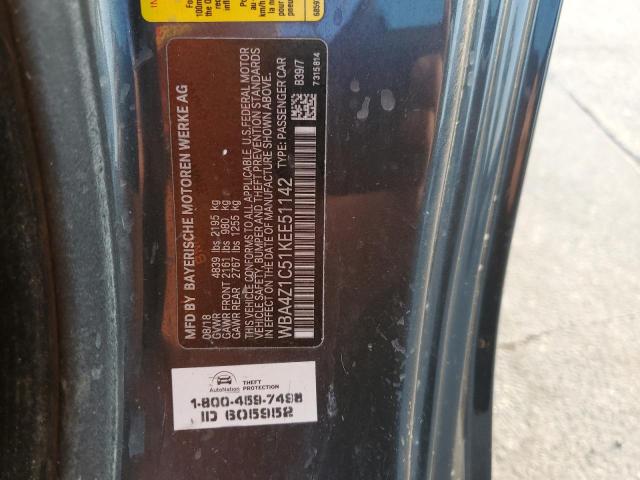 VIN WBA4Z1C51KEE51142 2019 BMW 4 Series, 430I no.12